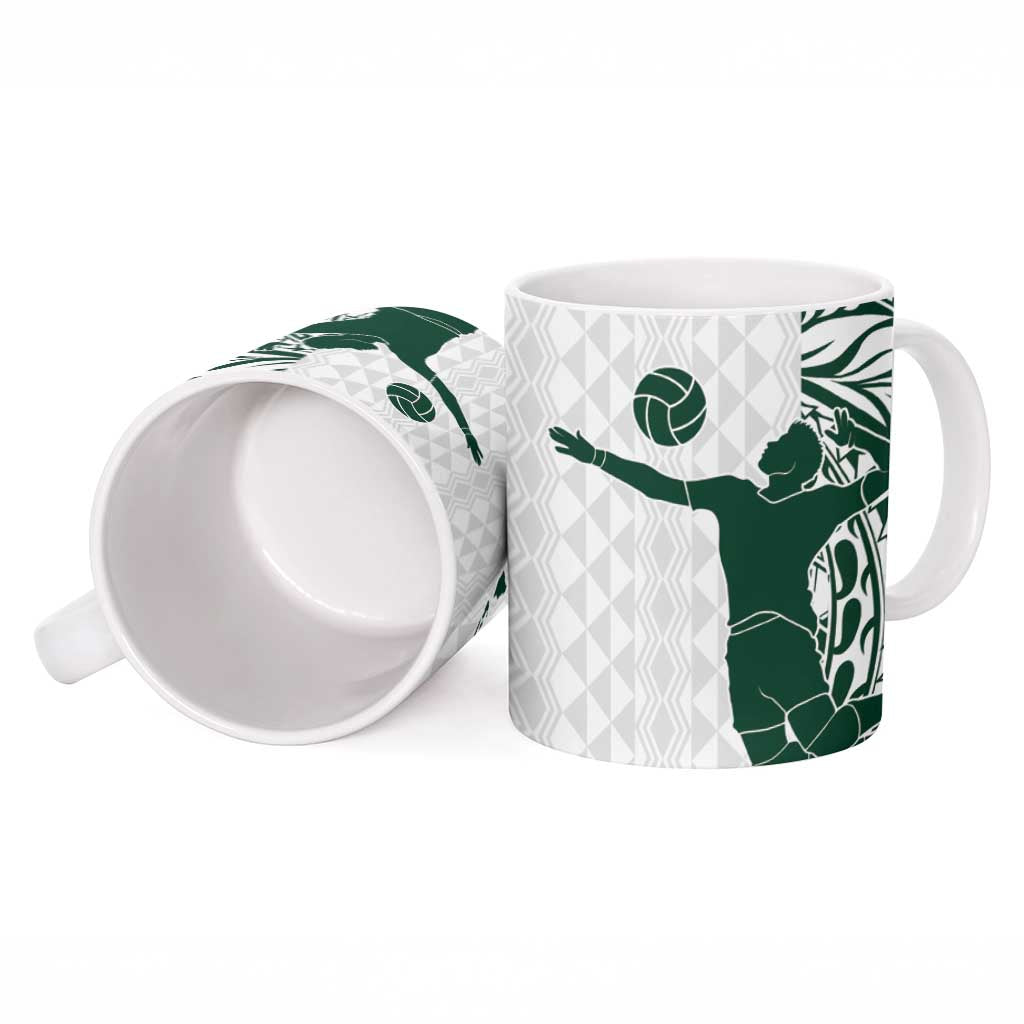 Polynesian Hawaii Volleyball Custom Ceramic Mug Kakau with Sport Style LT9 - Polynesian Pride