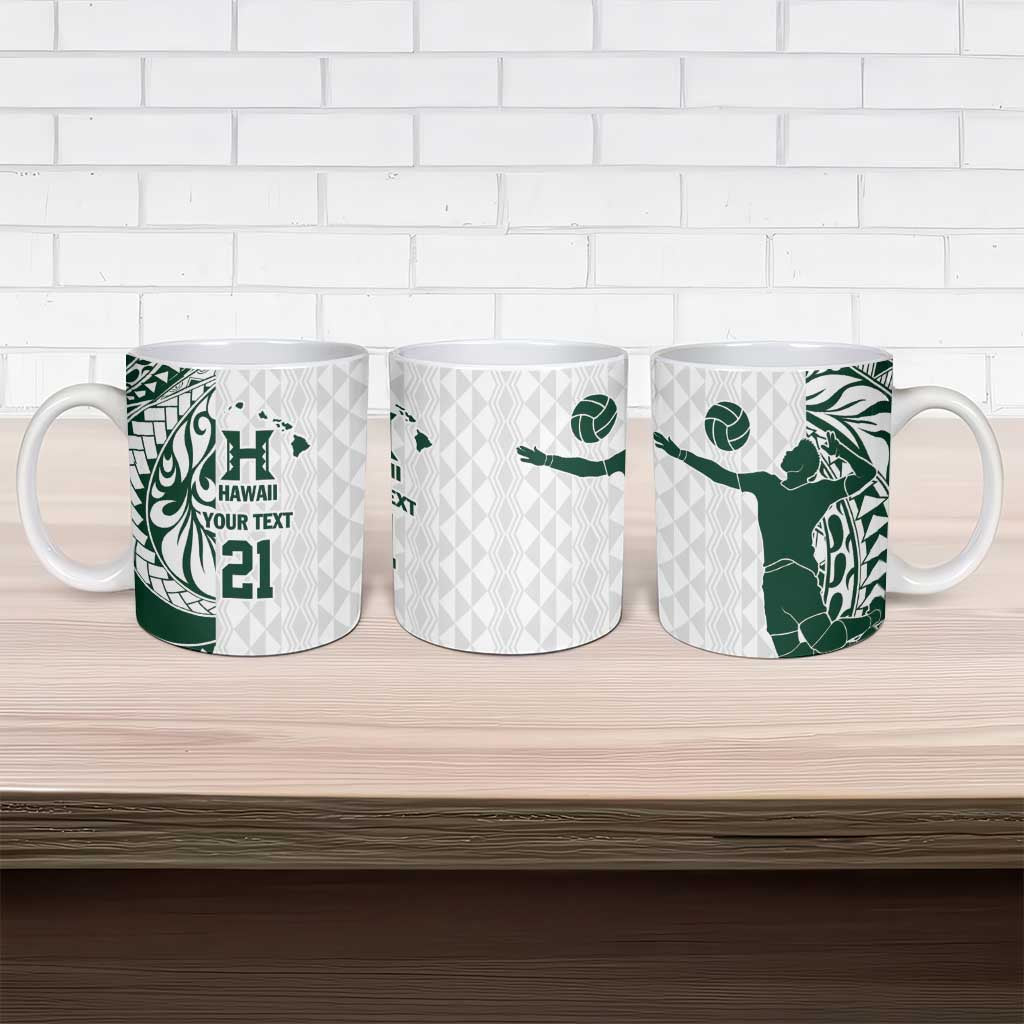 Polynesian Hawaii Volleyball Custom Ceramic Mug Kakau with Sport Style LT9 - Polynesian Pride