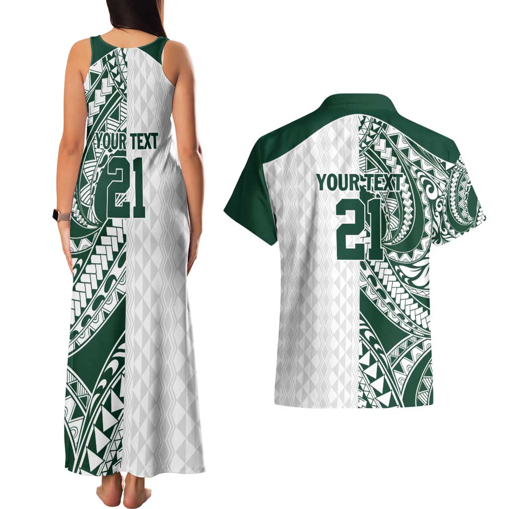 Polynesian Hawaii Volleyball Custom Couples Matching Tank Maxi Dress and Hawaiian Shirt Kakau with Sport Style LT9 - Polynesian Pride