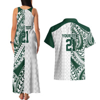Polynesian Hawaii Volleyball Custom Couples Matching Tank Maxi Dress and Hawaiian Shirt Kakau with Sport Style LT9 - Polynesian Pride