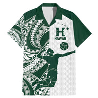 Polynesian Hawaii Volleyball Custom Family Matching Mermaid Dress and Hawaiian Shirt Kakau with Sport Style LT9 Dad's Shirt - Short Sleeve White - Polynesian Pride