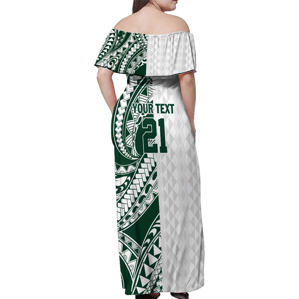 Polynesian Hawaii Volleyball Custom Family Matching Off Shoulder Maxi Dress and Hawaiian Shirt Kakau with Sport Style LT9 - Polynesian Pride