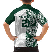 Polynesian Hawaii Volleyball Custom Family Matching Off Shoulder Short Dress and Hawaiian Shirt Kakau with Sport Style LT9 - Polynesian Pride