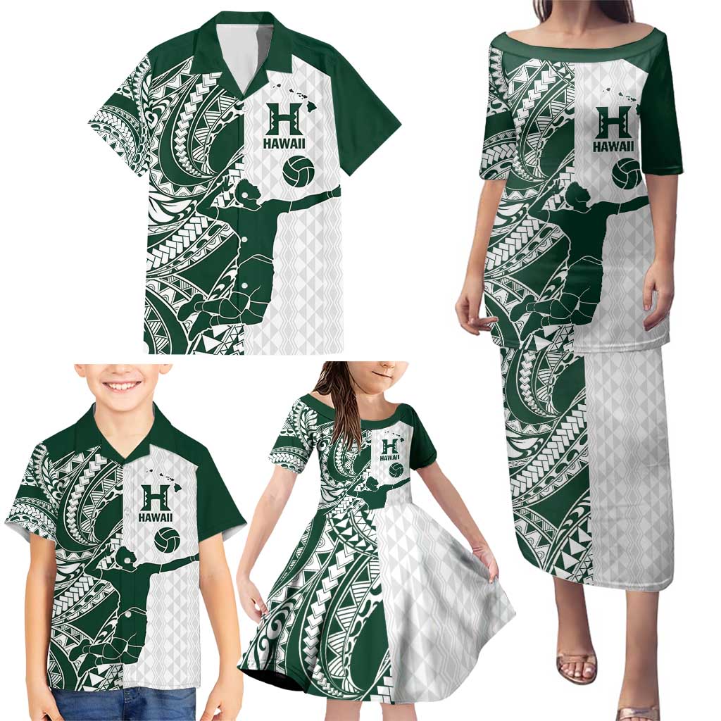 Polynesian Hawaii Volleyball Custom Family Matching Puletasi and Hawaiian Shirt Kakau with Sport Style LT9 - Polynesian Pride