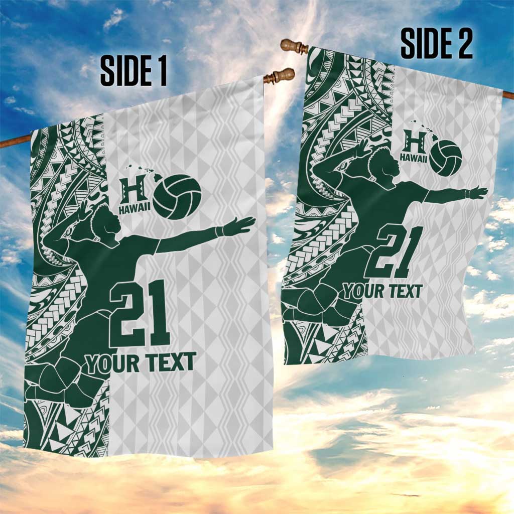 Polynesian Hawaii Volleyball Custom Garden Flag Kakau with Sport Style LT9 - Polynesian Pride