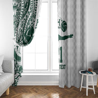 Polynesian Hawaii Volleyball Custom Window Curtain Kakau with Sport Style