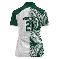 Polynesian Hawaii Volleyball Custom Women Polo Shirt Kakau with Sport Style