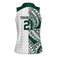 Polynesian Hawaii Volleyball Custom Women Sleeveless Polo Shirt Kakau with Sport Style LT9 - Polynesian Pride