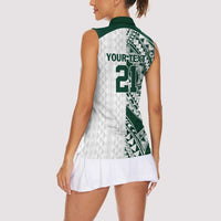 Polynesian Hawaii Volleyball Custom Women Sleeveless Polo Shirt Kakau with Sport Style LT9 - Polynesian Pride