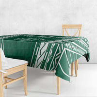 Polynesian Hawaii Volleyball Custom Tablecloth Green Kakau with Map Motif LT9 - Polynesian Pride
