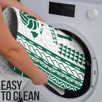 Polynesian Hawaii Volleyball Custom Bathroom Set White Kakau with Map Motif LT9 - Polynesian Pride