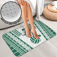 Polynesian Hawaii Volleyball Custom Bathroom Set White Kakau with Map Motif LT9 - Polynesian Pride