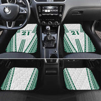Polynesian Hawaii Volleyball Custom Car Mats White Kakau with Map Motif LT9 Set 4pcs White - Polynesian Pride
