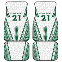 Polynesian Hawaii Volleyball Custom Car Mats White Kakau with Map Motif LT9 - Polynesian Pride