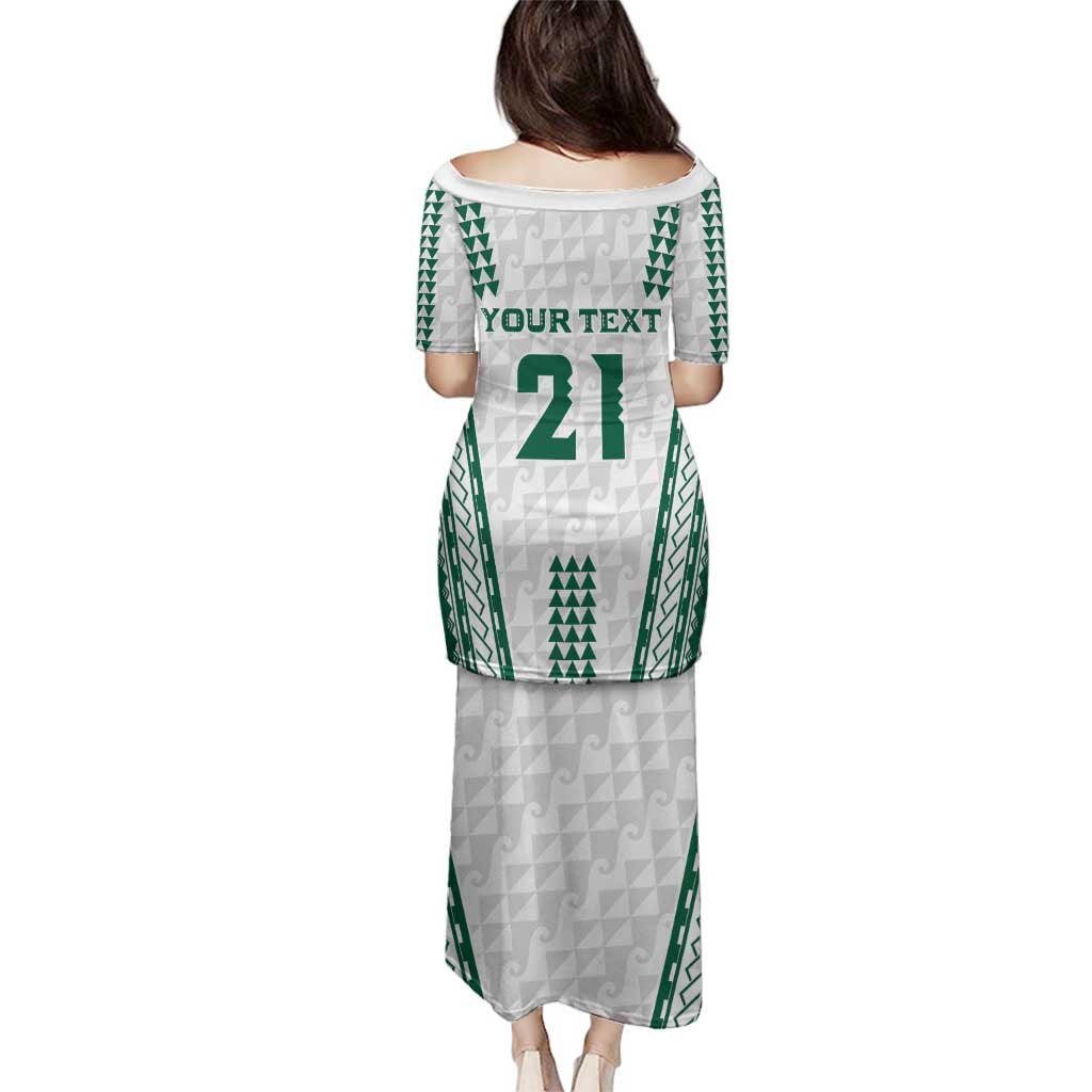 Polynesian Hawaii Volleyball Custom Family Matching Puletasi and Hawaiian Shirt White Kakau with Map Motif LT9 - Polynesian Pride