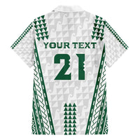 Polynesian Hawaii Volleyball Custom Family Matching Short Sleeve Bodycon Dress and Hawaiian Shirt White Kakau with Map Motif LT9 - Polynesian Pride