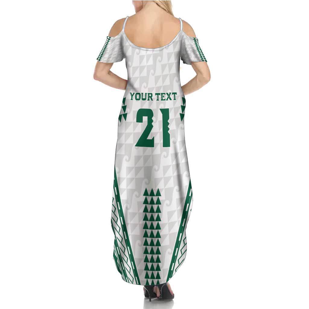 Polynesian Hawaii Volleyball Custom Family Matching Summer Maxi Dress and Hawaiian Shirt White Kakau with Map Motif LT9 - Polynesian Pride