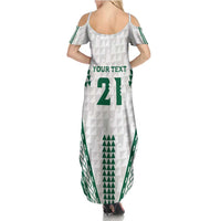 Polynesian Hawaii Volleyball Custom Family Matching Summer Maxi Dress and Hawaiian Shirt White Kakau with Map Motif LT9 - Polynesian Pride