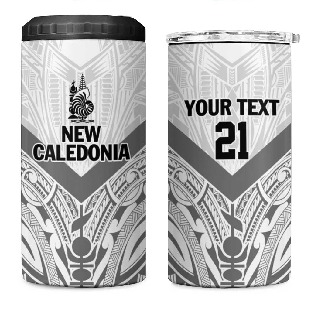 New Caledonia Football Custom 4 in 1 Can Cooler Tumbler Go Champions Les Cagous LT9 One Size: 16 oz White - Polynesian Pride