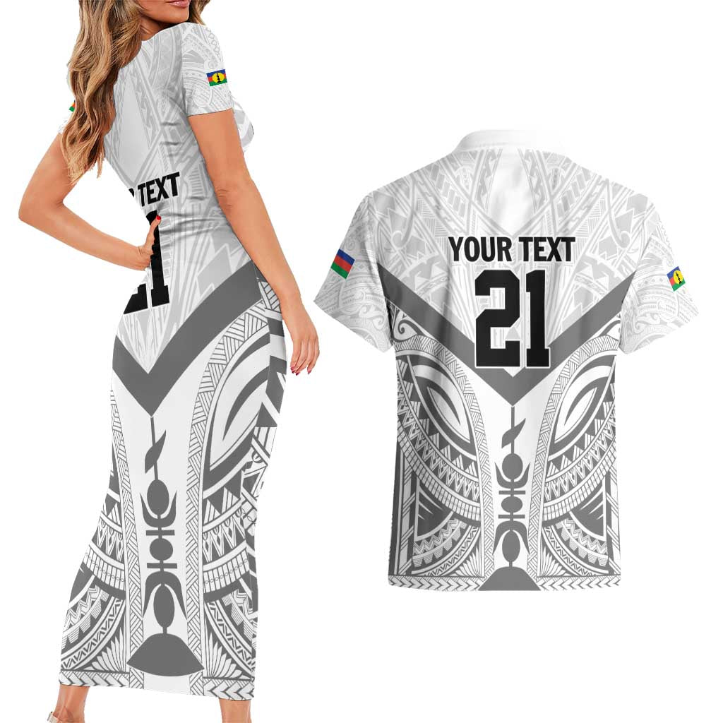 New Caledonia Football Custom Couples Matching Short Sleeve Bodycon Dress and Hawaiian Shirt Go Champions Les Cagous LT9 - Polynesian Pride