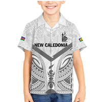 New Caledonia Football Custom Family Matching Mermaid Dress and Hawaiian Shirt Go Champions Les Cagous LT9 Son's Shirt White - Polynesian Pride