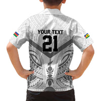 New Caledonia Football Custom Family Matching Off The Shoulder Long Sleeve Dress and Hawaiian Shirt Go Champions Les Cagous LT9 - Polynesian Pride
