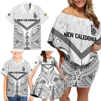 New Caledonia Football Custom Family Matching Off Shoulder Short Dress and Hawaiian Shirt Go Champions Les Cagous LT9 - Polynesian Pride