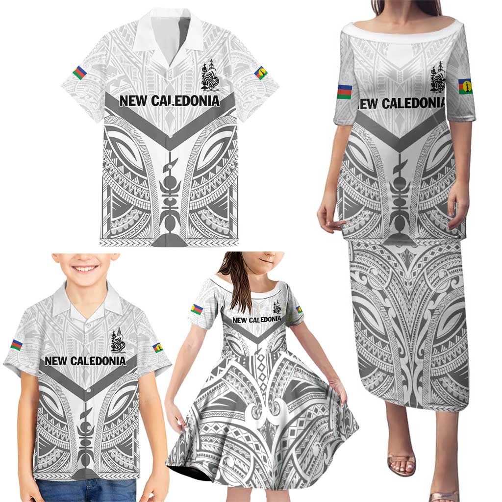 New Caledonia Football Custom Family Matching Puletasi and Hawaiian Shirt Go Champions Les Cagous LT9 - Polynesian Pride