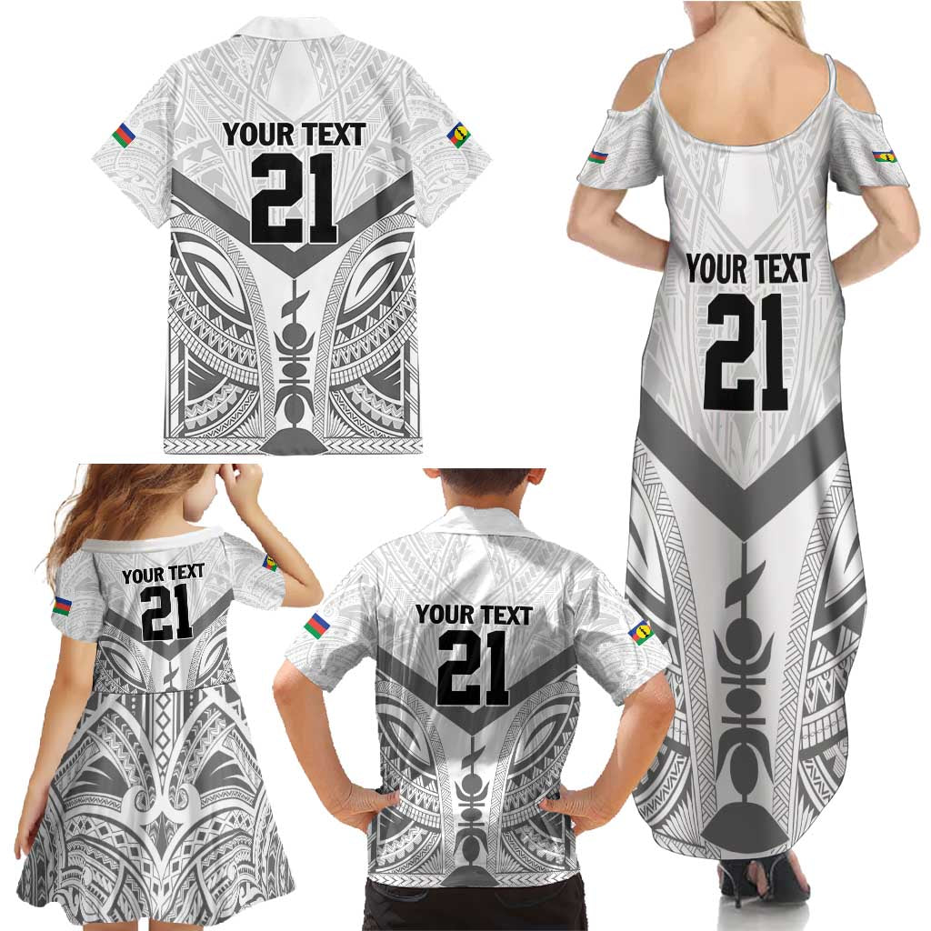New Caledonia Football Custom Family Matching Summer Maxi Dress and Hawaiian Shirt Go Champions Les Cagous LT9 - Polynesian Pride
