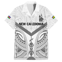New Caledonia Football Custom Family Matching Summer Maxi Dress and Hawaiian Shirt Go Champions Les Cagous LT9 Dad's Shirt - Short Sleeve White - Polynesian Pride