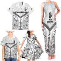 New Caledonia Football Custom Family Matching Tank Maxi Dress and Hawaiian Shirt Go Champions Les Cagous LT9 - Polynesian Pride