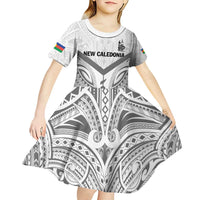 New Caledonia Football Custom Kid Short Sleeve Dress Go Champions Les Cagous LT9 - Polynesian Pride