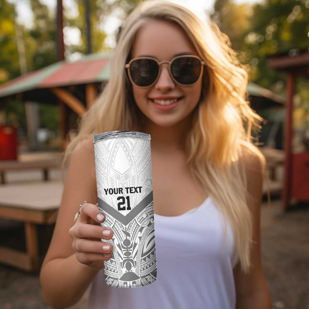 New Caledonia Football Custom Skinny Tumbler Go Champions Les Cagous LT9 - Polynesian Pride