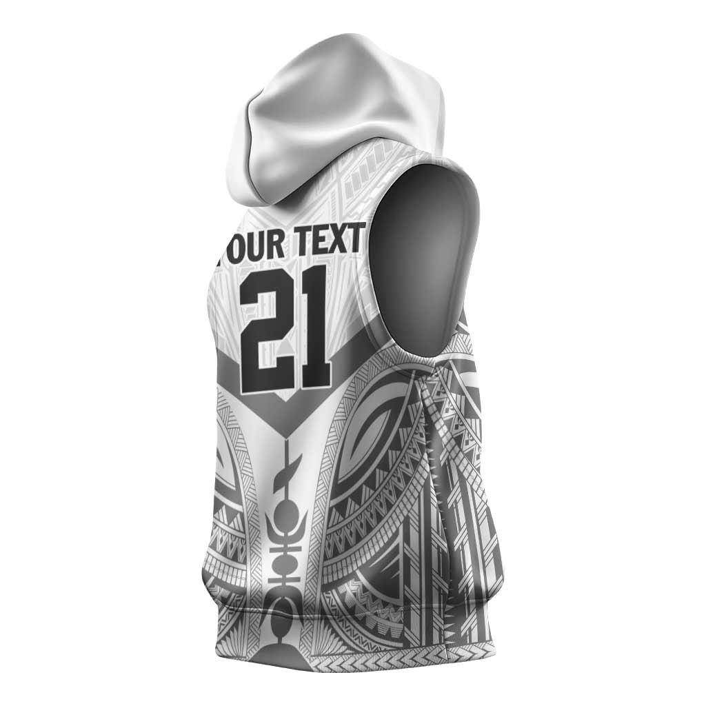 New Caledonia Football Custom Sleeveless Hoodie Go Champions Les Cagous LT9 - Polynesian Pride