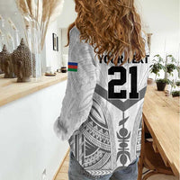 New Caledonia Football Custom Women Casual Shirt Go Champions Les Cagous LT9 - Polynesian Pride