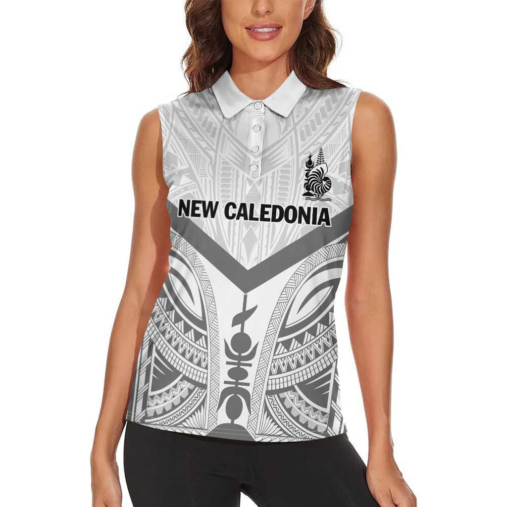 New Caledonia Football Custom Women Sleeveless Polo Shirt Go Champions Les Cagous LT9 - Polynesian Pride