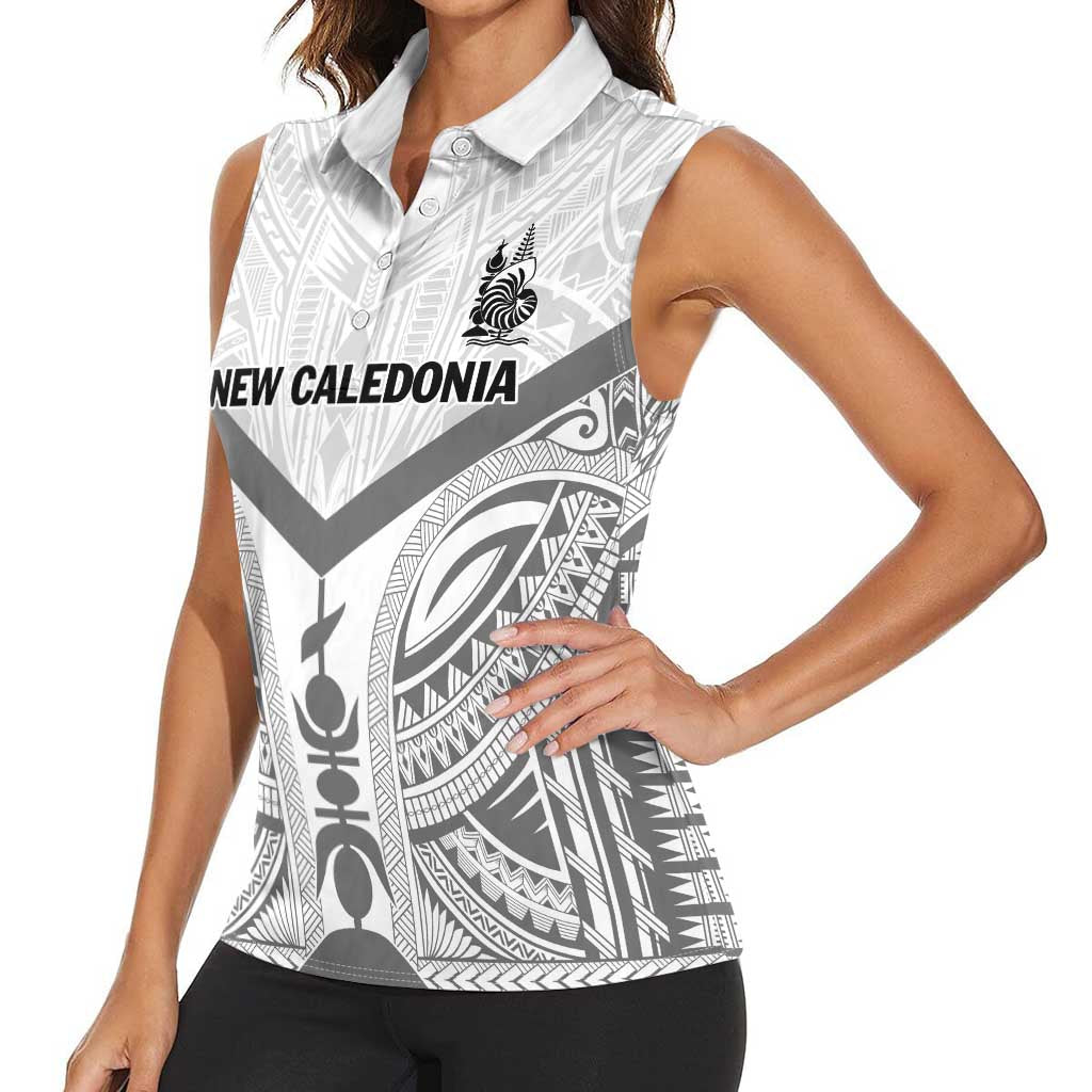 New Caledonia Football Custom Women Sleeveless Polo Shirt Go Champions Les Cagous LT9 - Polynesian Pride