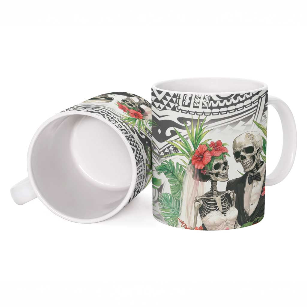 Skeleton Love for Valentines Day Ceramic Mug Polynesian Tribal Love Forever LT9 - Polynesian Pride