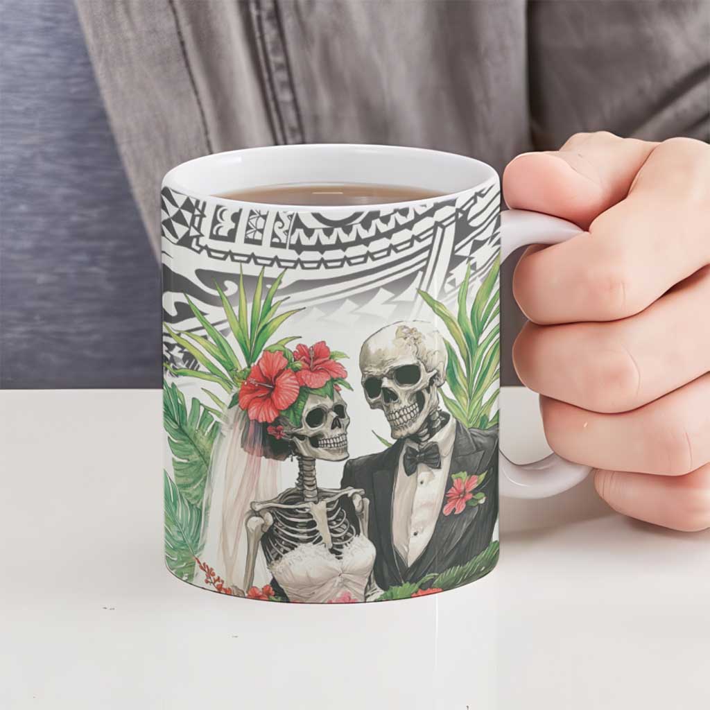 Skeleton Love for Valentines Day Ceramic Mug Polynesian Tribal Love Forever LT9 - Polynesian Pride