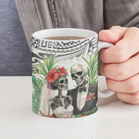 Skeleton Love for Valentines Day Ceramic Mug Polynesian Tribal Love Forever LT9 - Polynesian Pride