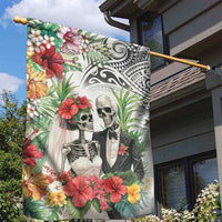 Skeleton Love for Valentines Day Garden Flag Polynesian Tribal Love Forever LT9 - Polynesian Pride