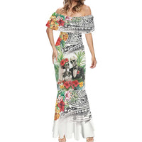 Skeleton Love for Valentines Day Mermaid Dress Polynesian Tribal Love Forever LT9 - Polynesian Pride