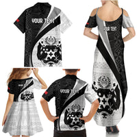 Personalised Tonga Emancipation Day Family Matching Summer Maxi Dress and Hawaiian Shirt Since 1970 Ngatu Tribal Pattern LT9 - Polynesian Pride