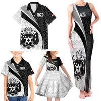 Personalised Tonga Emancipation Day Family Matching Tank Maxi Dress and Hawaiian Shirt Since 1970 Ngatu Tribal Pattern LT9 - Polynesian Pride