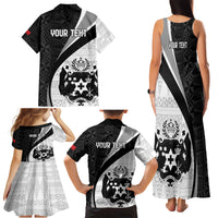 Personalised Tonga Emancipation Day Family Matching Tank Maxi Dress and Hawaiian Shirt Since 1970 Ngatu Tribal Pattern LT9 - Polynesian Pride