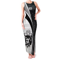 Personalised Tonga Emancipation Day Family Matching Tank Maxi Dress and Hawaiian Shirt Since 1970 Ngatu Tribal Pattern LT9 Mom's Dress Black - Polynesian Pride