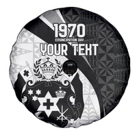 Personalised Tonga Emancipation Day Spare Tire Cover Since 1970 Ngatu Tribal Pattern LT9 - Polynesian Pride