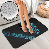All Black Maori Tribal Tattoo Personalised Bathroom Set Polynesian Style - Polynesian Pride