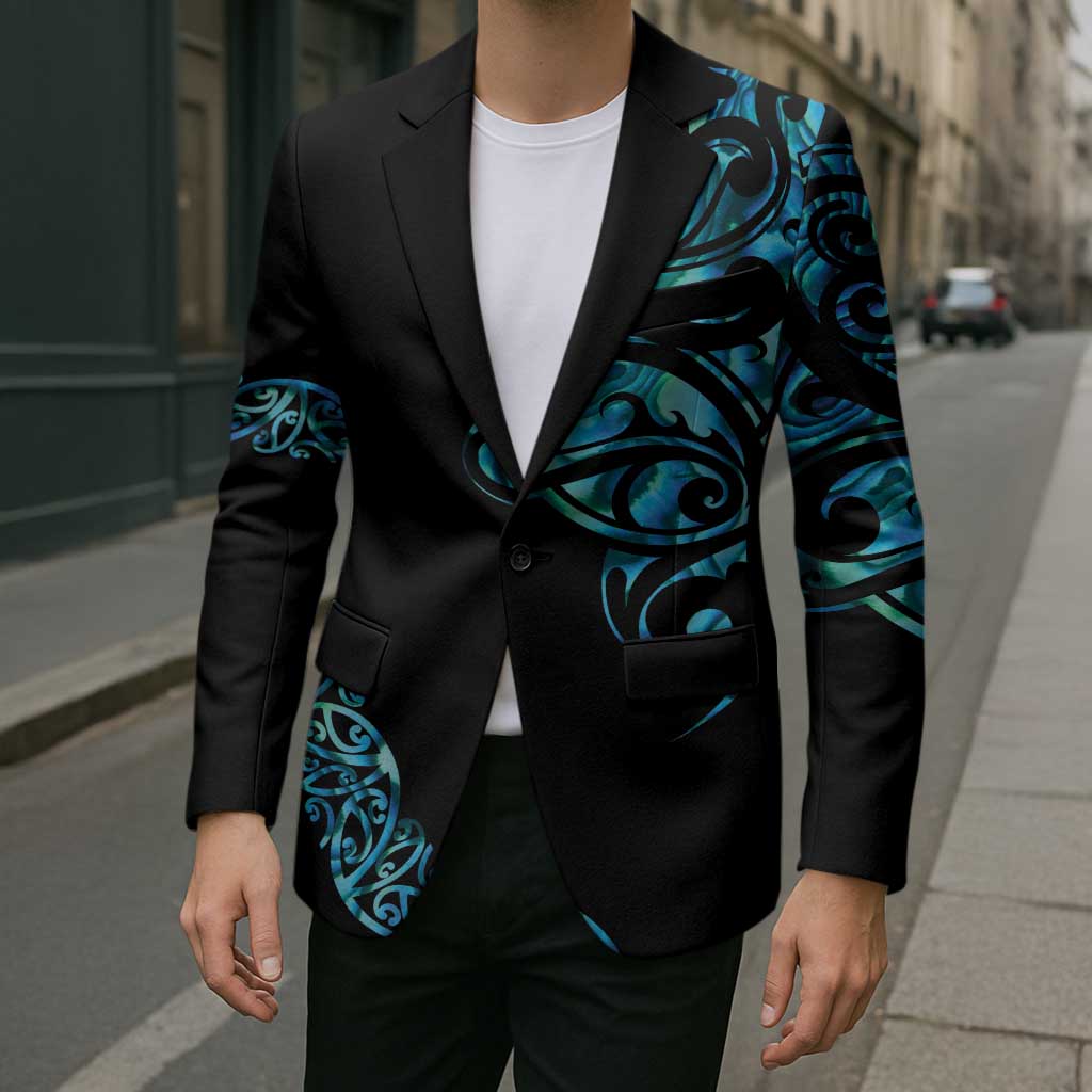 All Black Maori Tribal Tattoo Personalised Blazer Polynesian Style - Polynesian Pride