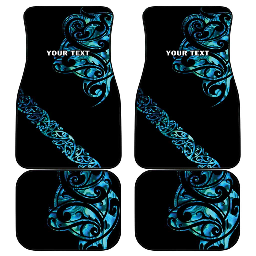 All Black Maori Tribal Tattoo Personalised Car Mats Polynesian Style